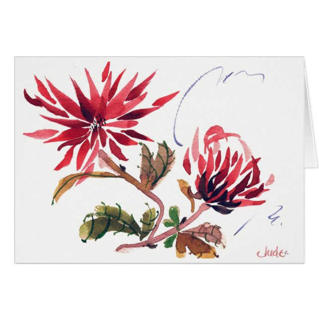 赤いミイラ(5" x 7")、含まれている白い封筒 (正面横)