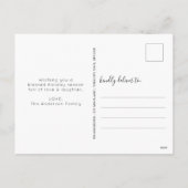 赤いミニマルメリークリスマス金ゴールド新年の写真 シーズンポストカード (裏面)