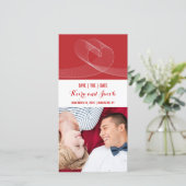 赤いミニマル写真の白いループのラブライン セーブザデート (スタンド正面)