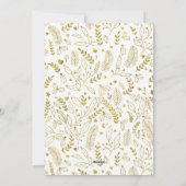 赤いミニマル金ゴールド5 Photo Gridクリスマスカード シーズンカード (裏面)