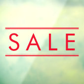 赤いミニマルSALEストア割引プロモーション ウィンドウサイン (シート3)