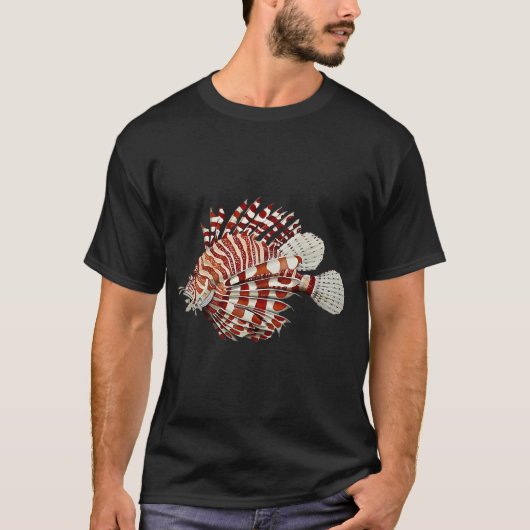 赤いミノカサゴ/Röd drakfisk Tシャツ (正面)