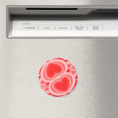 赤いミラー化ハート マグネット (インサイチュ (食洗機))