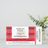 赤いムービーナイトパーティー入学チケット招待状 (スタンド正面)