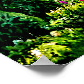 赤いメイブの花を持つテキスト、経路を追加 ポスター (角)