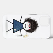 赤いメガネとデイジーのステックガール Case-Mate iPhoneケース (裏面 (横))