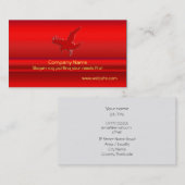 赤いメタリックルック効果に赤いレイベンを消す 名刺 (正面/裏面)