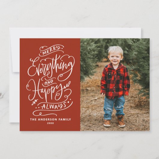 赤いメリーすべてとハッピー常に写真 シーズンカード (正面)