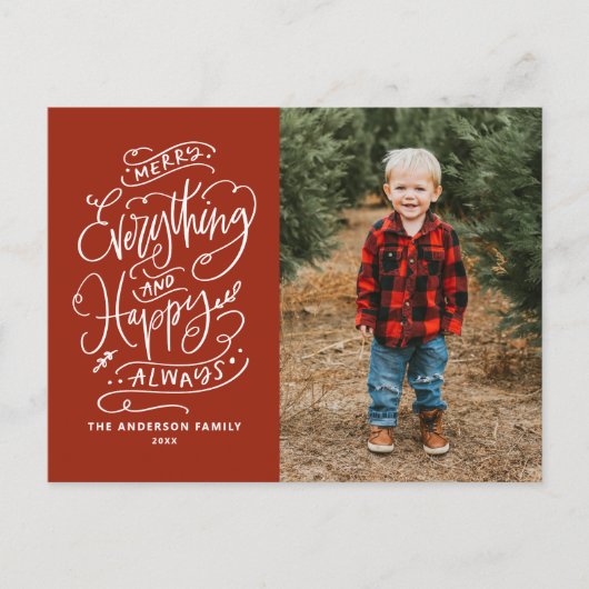 赤いメリーすべてとハッピー常に写真 シーズンポストカード (正面)