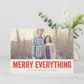 赤いメリーすべてのクリスマスフォトフラットカード シーズンカード (スタンド正面)