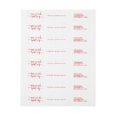 赤いメリーで及び結婚したな|の休日のラップアラウンドのラベル ラップアラウンドラベル (シート)