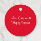 赤いメリークリスマスすべてギフトラベル フェイバータグ (正面)