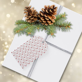 赤いメリークリスマスの星 ギフトタグ