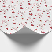 赤いメリークリスマスの星 ラッピングペーパー (角)