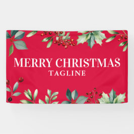 赤いメリークリスマスクリスマス 横断幕