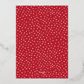 赤いメリークリスマススクリプトの写真 箔シーズンカード (裏面)