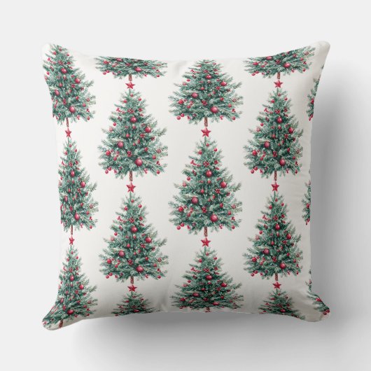 赤いメリークリスマスツリー クッション (裏面)