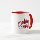 赤いメリークリスマスマグカップを作る マグカップ (正面右)