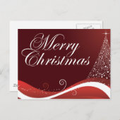 赤いメリークリスマス シーズンポストカード (正面/裏面)