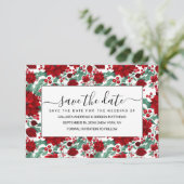 赤いメリーポインセチア花ツタ葉の水色 セーブザデート (スタンド正面)