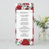 赤いメリーポインセチア花ツタ葉の水色 メニュー (スタンド正面)