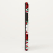 赤いメリーポインセチア花ツタ葉の水色 Case-Mate iPhoneケース (裏面/右)