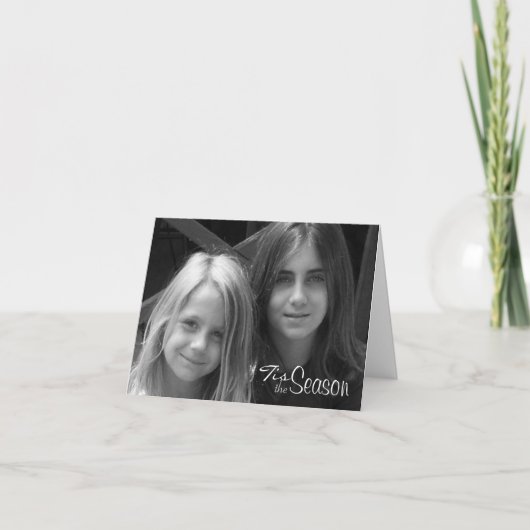 赤いメリー弓ホリデーカード付きミスタルトー シーズンカード (正面)