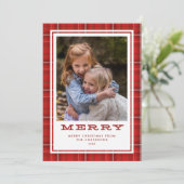 赤いメリー格子模様の独身の写真 シーズンカード (スタンド正面)