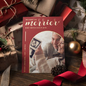 赤いメリー金ゴールドのクリスマス妊娠 箔シーズンカード