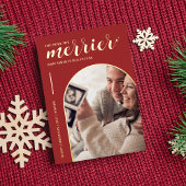 赤いメリー金ゴールドのクリスマス妊娠 箔シーズンカード