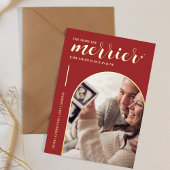 赤いメリー金ゴールドのクリスマス妊娠 箔シーズンカード