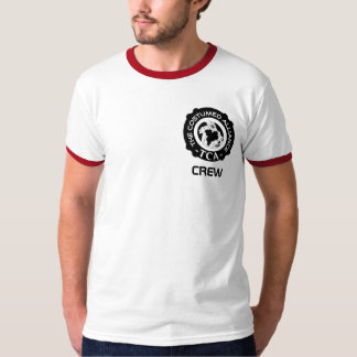 赤いメンズ乗組員のワイシャツ Tシャツ