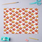 赤いメープル離れのパターン秋パターン 薄葉紙 (クラフト)