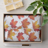 赤いメープル離れのパターン秋パターン 薄葉紙 (ギフト)