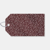 赤いモダンなスノードーム　メリークリスマスのギフトタグ ギフトタグ (裏面横)