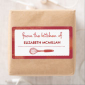 赤いモダンウィスクキャニング/キッチンラベル ラベル (インサイチュ)