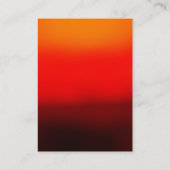 赤いモダンオレンジ色のスクリプトモノグラムの名刺 名刺 (裏面)