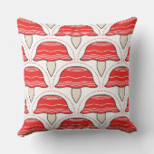 赤いモダンキノコのソファ枕クッション クッション (裏面)