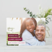 赤いモダンクリスマスフォトカード シーズンカード (スタンド正面)