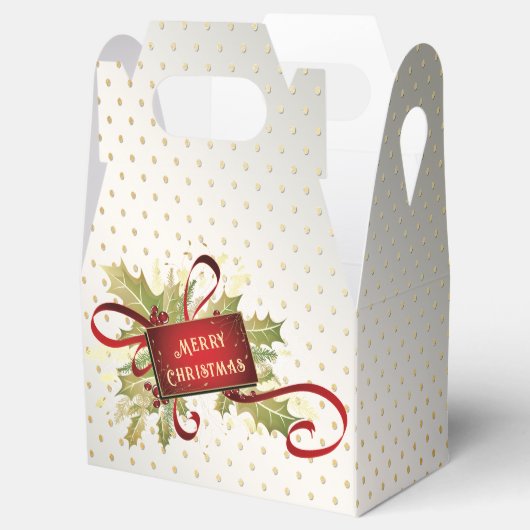 赤いモダンクリスマスホリデーギフトボックス フェイバーボックス (オープン)