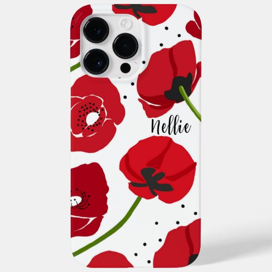 赤いモダンケシの花 Case-Mate iPhoneケース (裏面)
