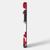 赤いモダンケシの花 iPhoneケース (左側面)