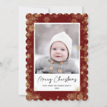 赤いモダンスクリプエレガントトの雪片《写真》ぼけ味オーバーレイ