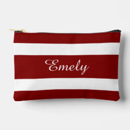 赤いモダンスクリプト名 アクセサリーポーチ