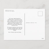 赤いモダンスクリプメリート6枚の写真クリスマスコラージュ シーズンポストカード (裏面)