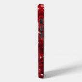 赤いモダンスパークルグリッター電話ケース/ iPhone 15 Case-Mate iPhoneケース (裏面 / 左)