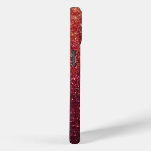 赤いモダンスパークルグリッター電話ケース/ iPhone 15 Case-Mate iPhoneケース (裏面 / 右)