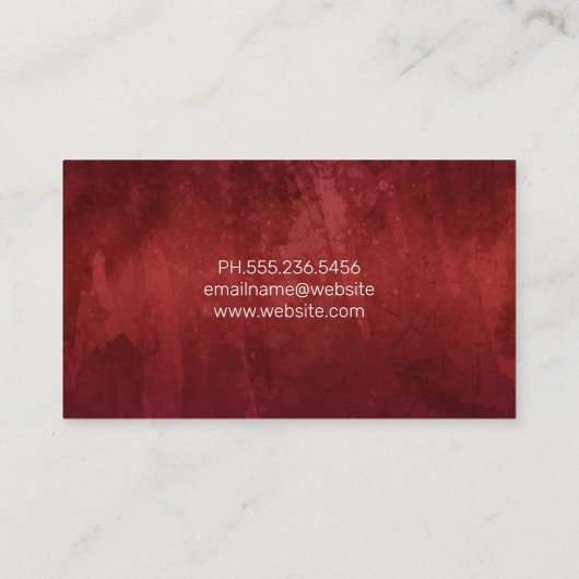 赤いモダンテクスチャの背景 名刺 (裏面)