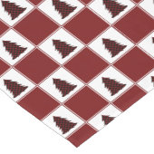 赤いモダンバッファローのプレイドクリスマスツリーパターン ショートテーブルランナー (コーナー)