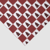 赤いモダンバッファローのプレイドクリスマスツリーパターン 薄葉紙 (詳細)